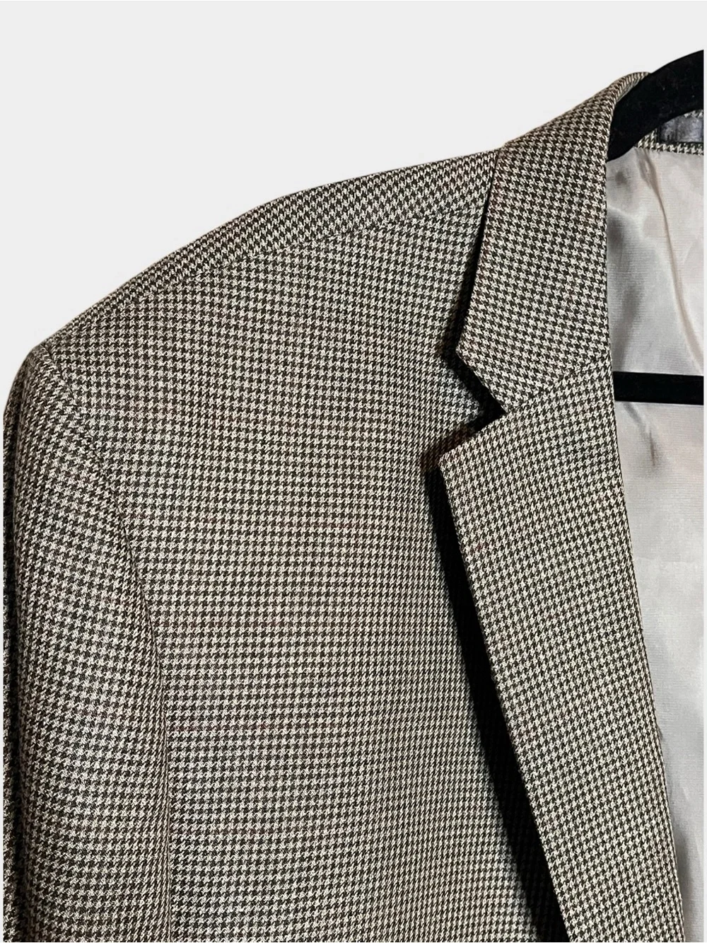 LAUREN RALPH LAUREN Silk Wool Houndstooth Sport Coat Blazer 52L